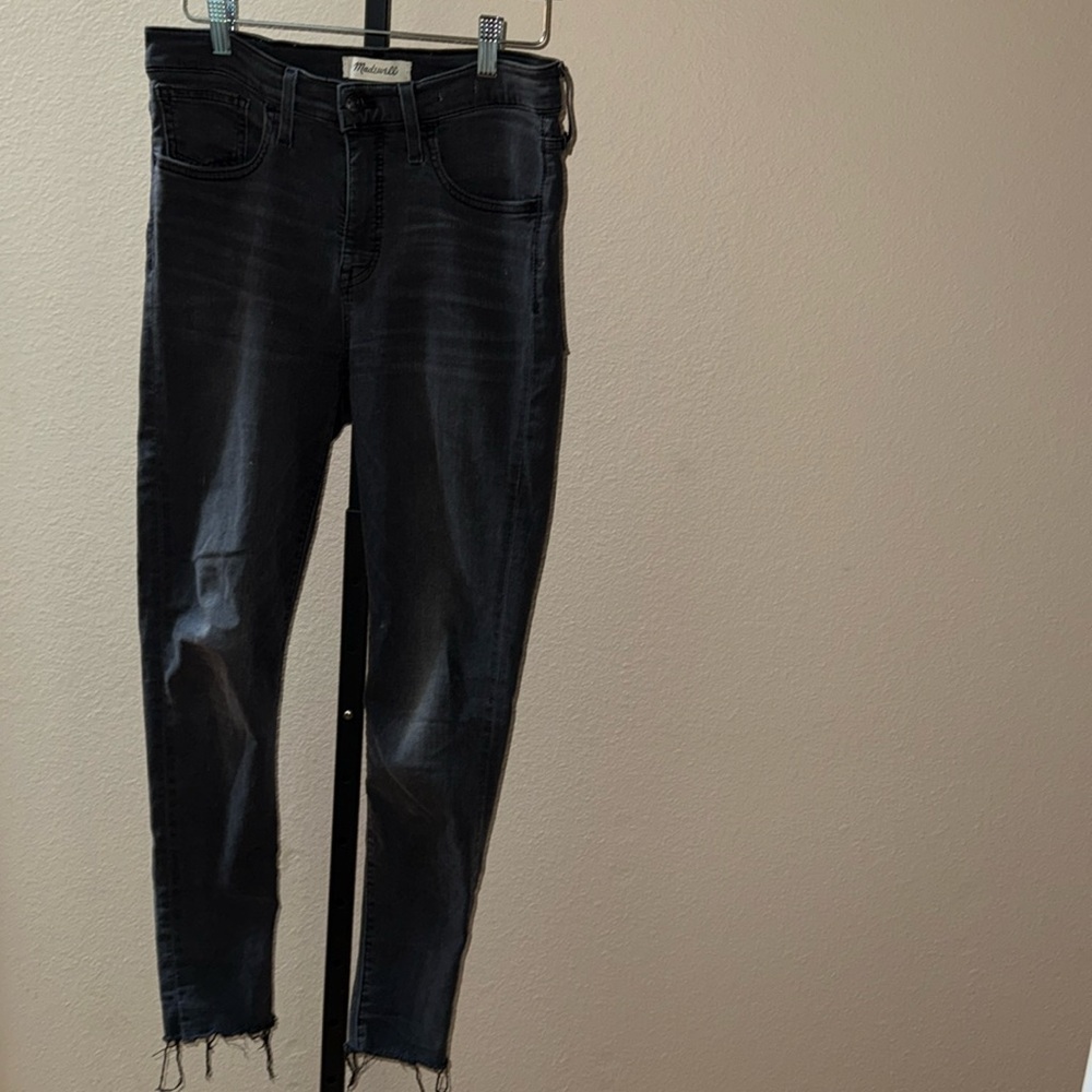 Madewell Women’s Black 9” Mid-Rise Skinny Jeans Sleek Comfortable Fit Size 29